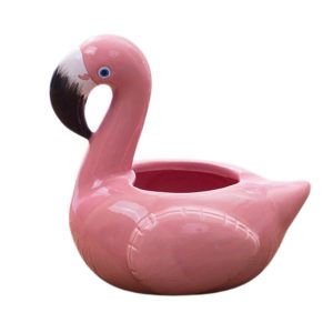 Cendrier décoratif en forme de flamant rose