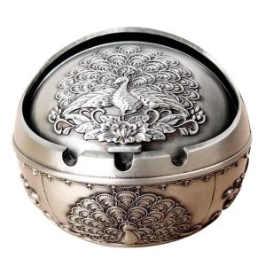 Cendrier Original Paon Boule décoratif et unique